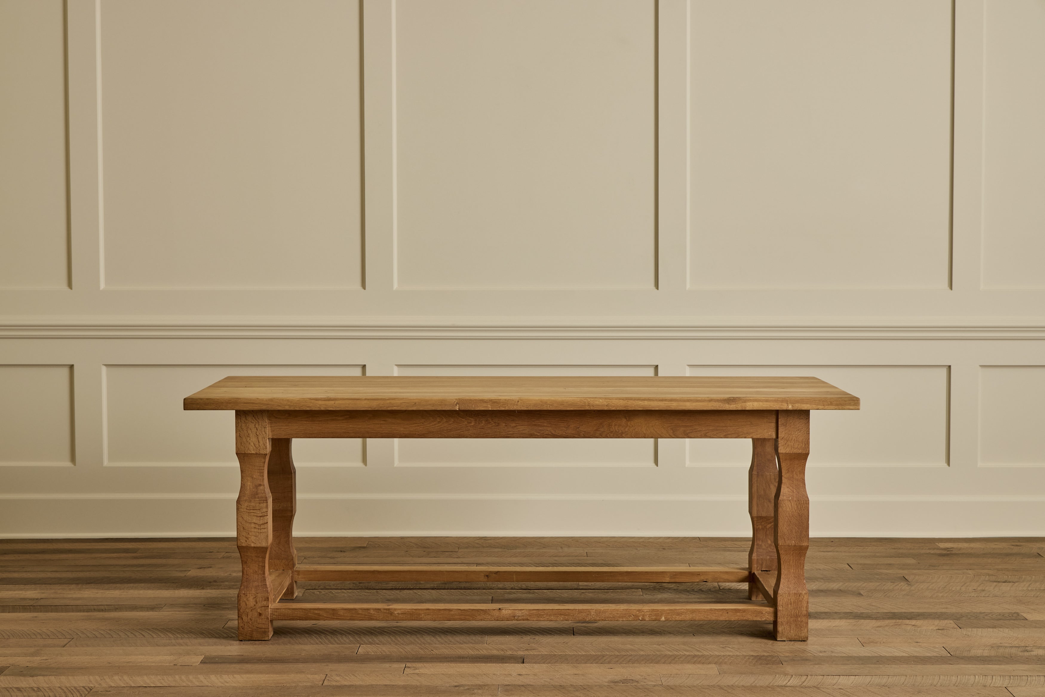 Brutalist Oak Dining Table