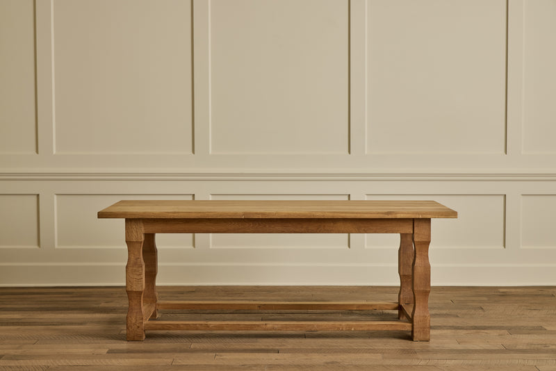 Brutalist Oak Dining Table