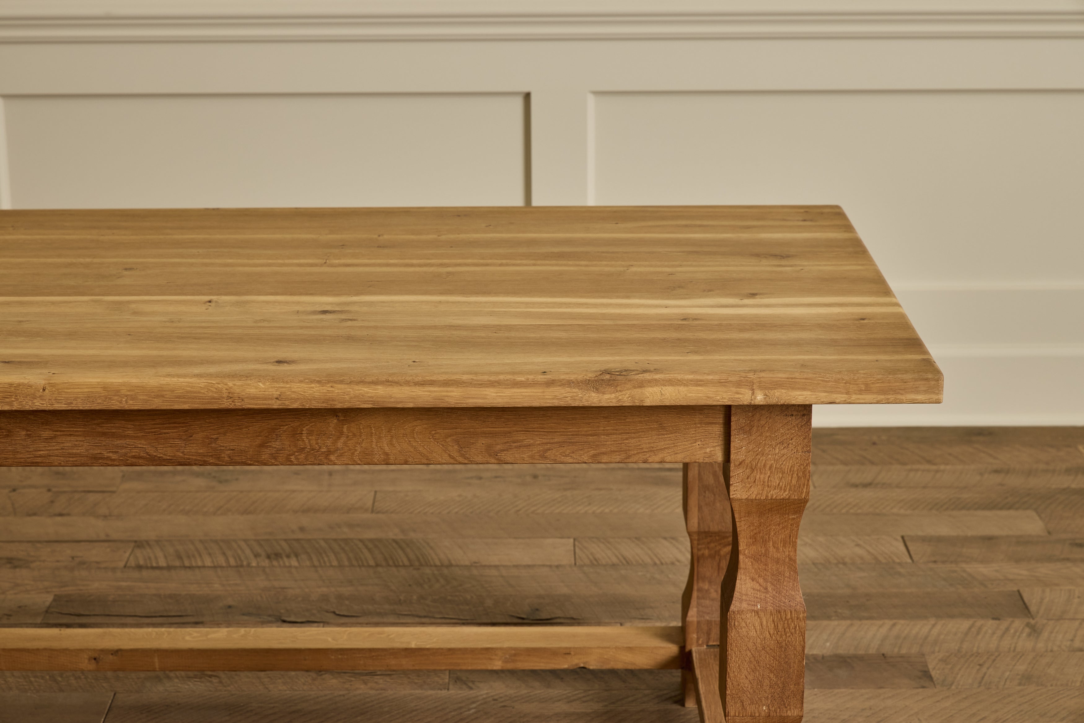 Brutalist Oak Dining Table
