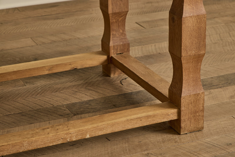 Brutalist Oak Dining Table