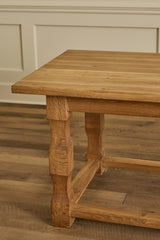 Brutalist Oak Dining Table