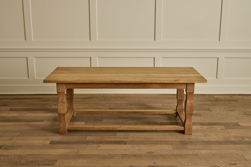 Brutalist Oak Dining Table