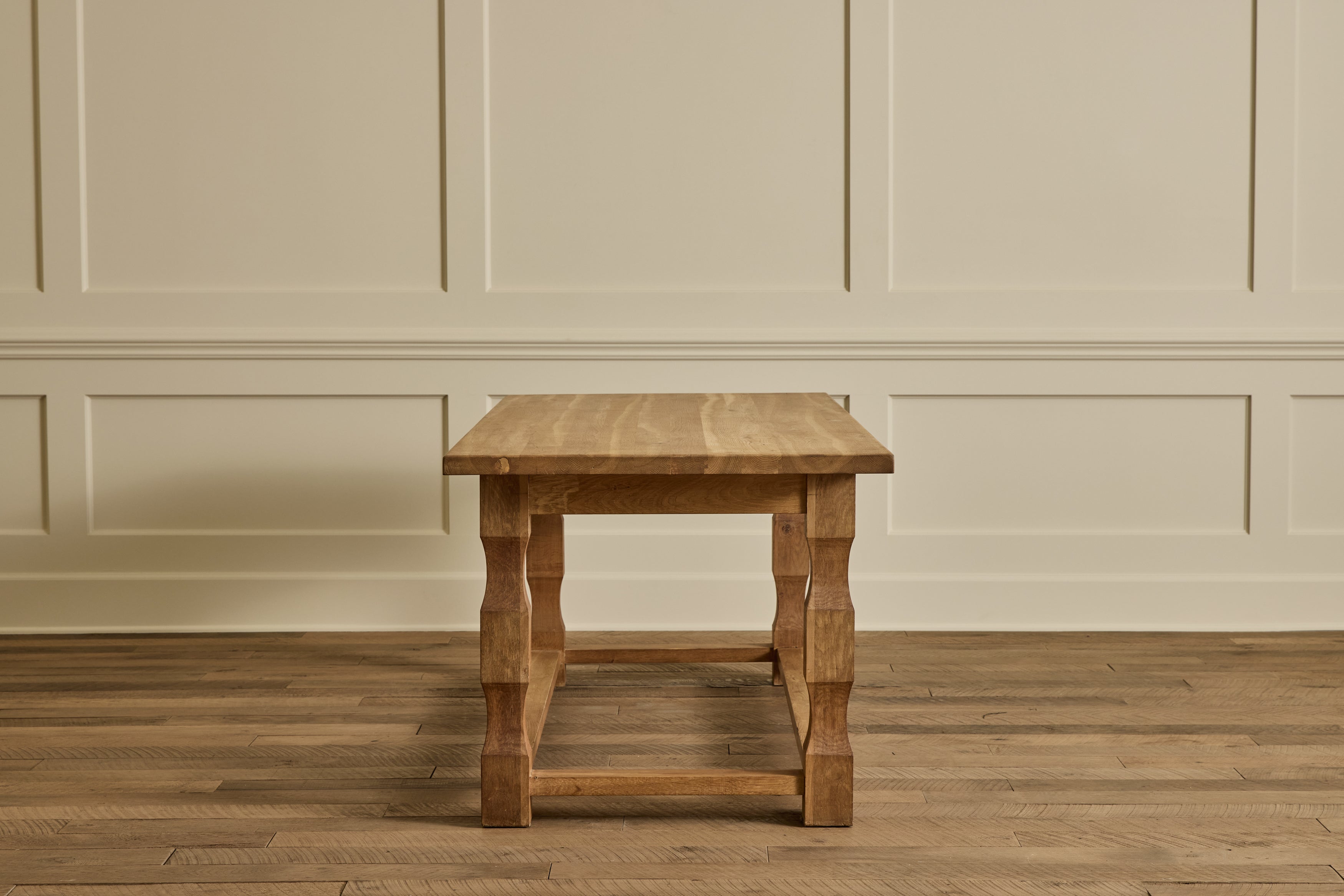 Brutalist Oak Dining Table