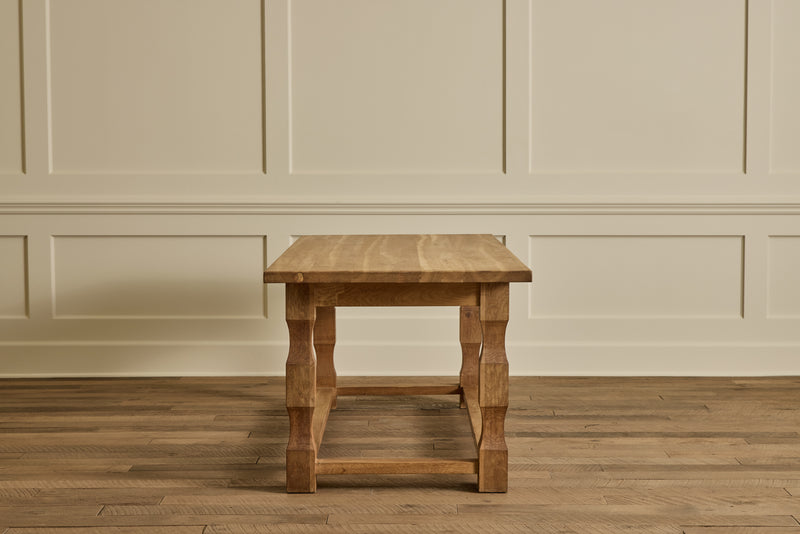 Brutalist Oak Dining Table