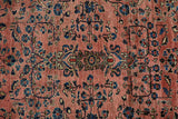 Rose Pink Sarouk Rug 3'7 X 4'10