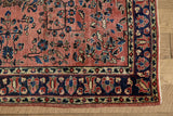 Rose Pink Sarouk Rug 3'7 X 4'10