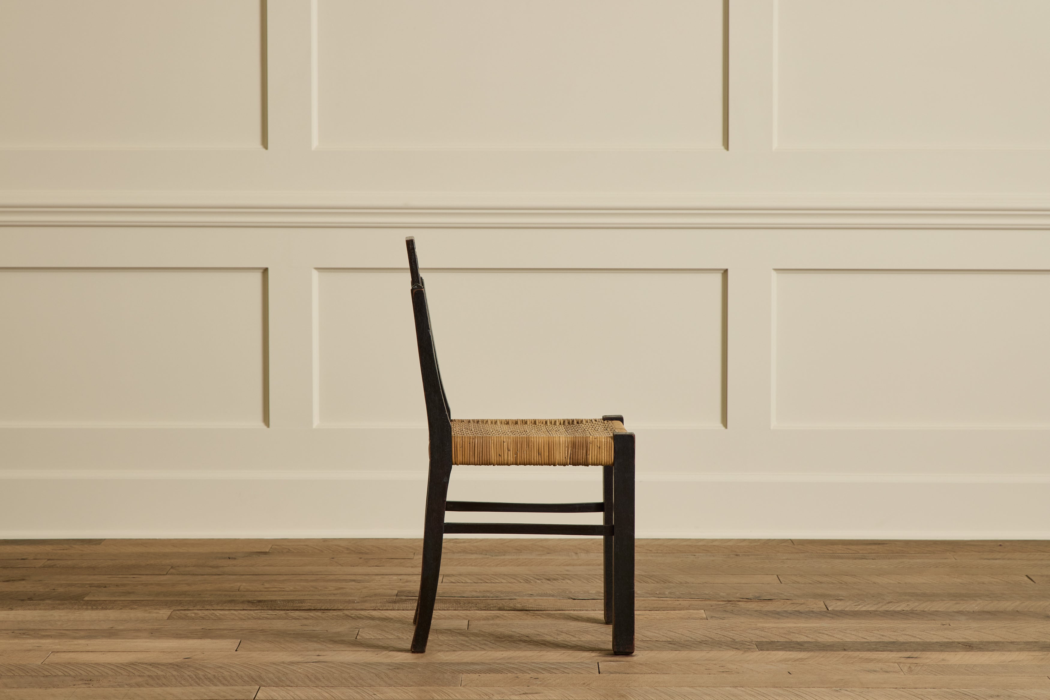 Set of 4 Brutalist Carved Chairs