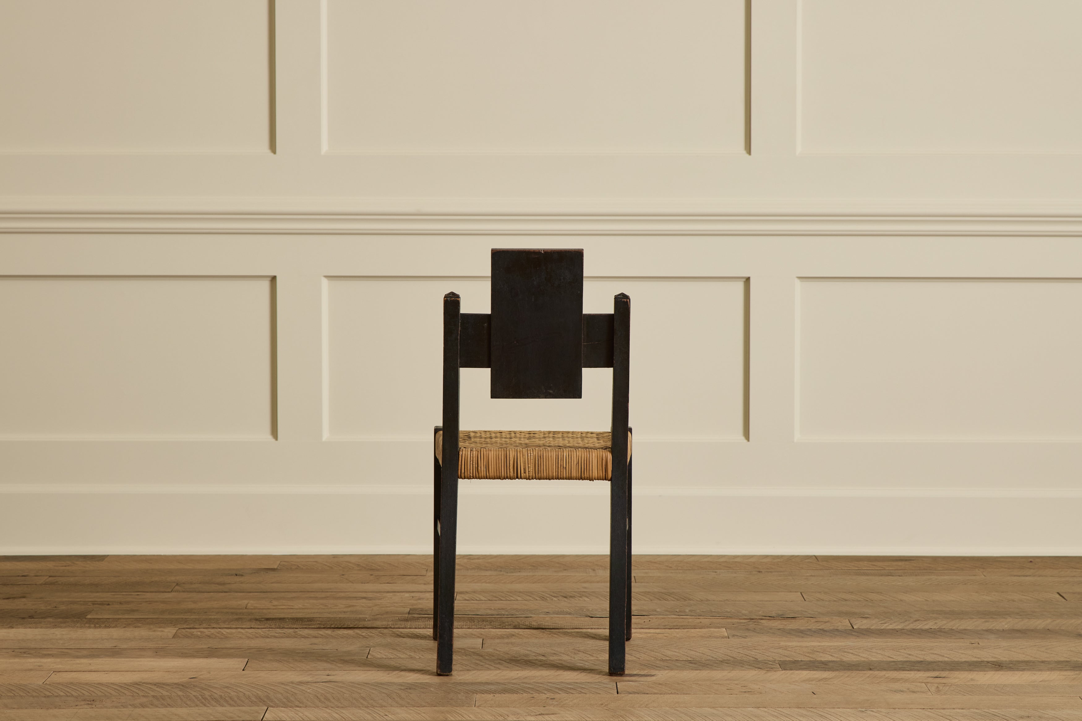 Set of 4 Brutalist Carved Chairs