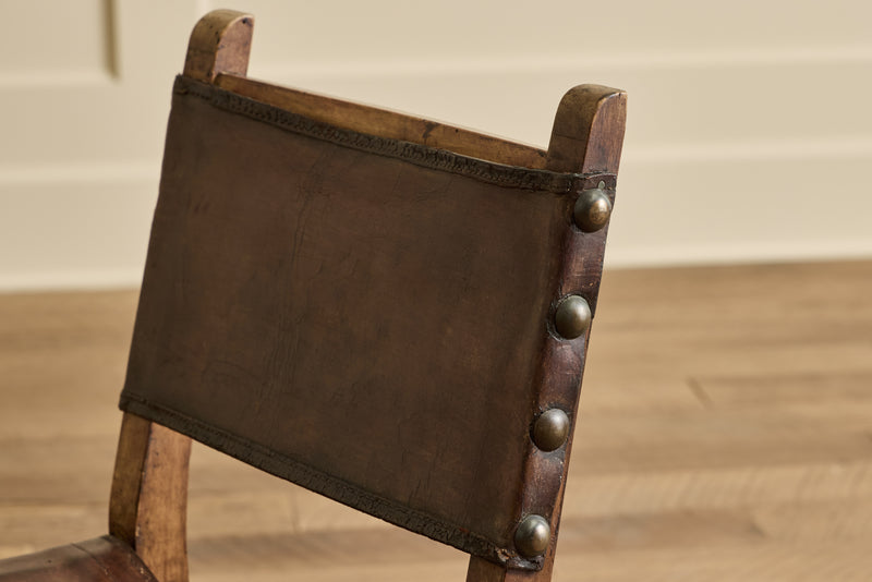 Pair of Leather Sling Chairs