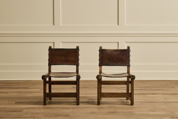 Pair of Leather Sling Chairs