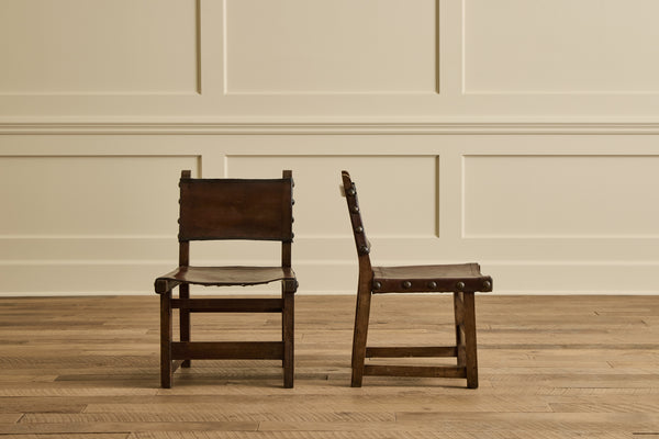 Pair of Leather Sling Chairs