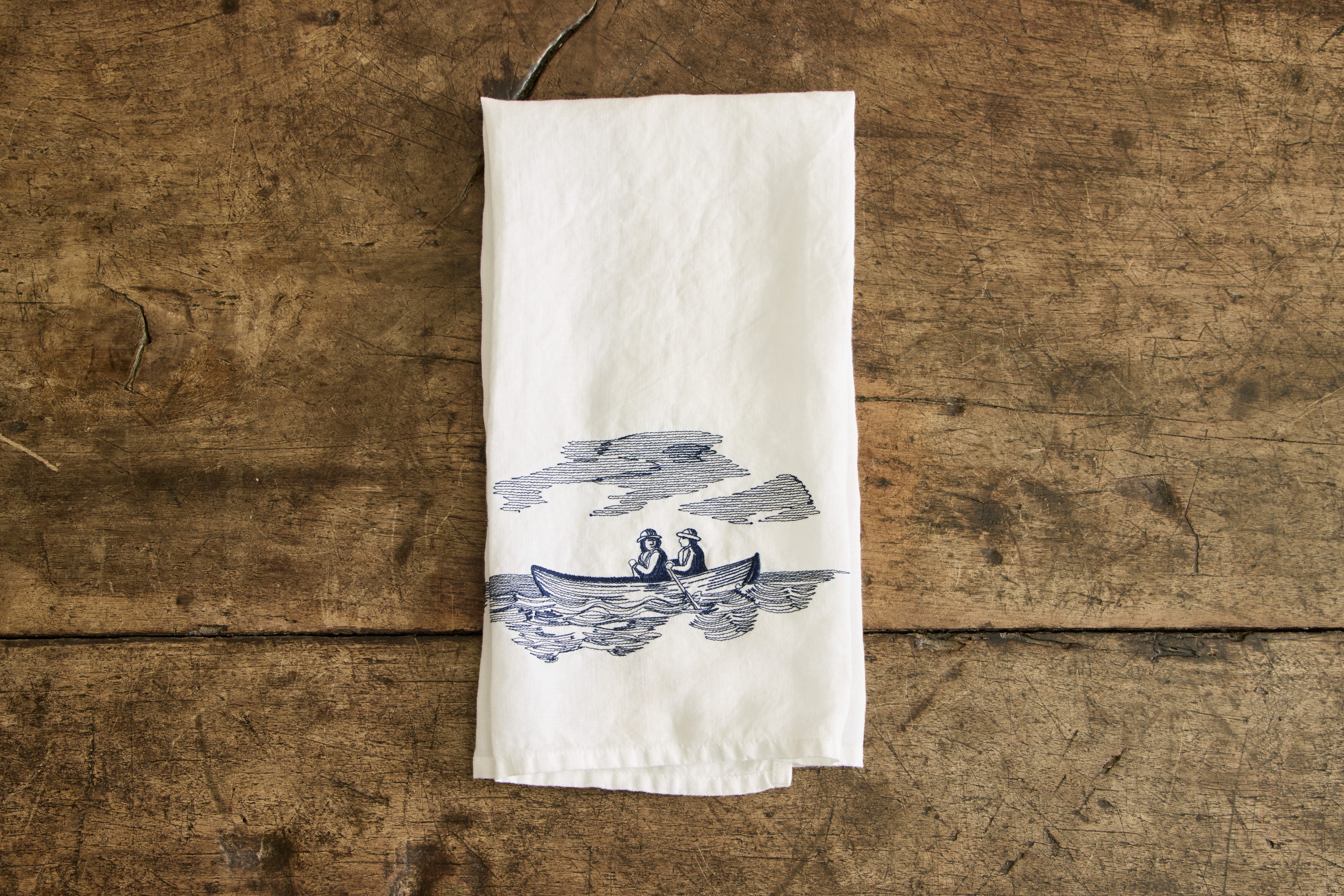 Barquito Embroidered Hand Towel