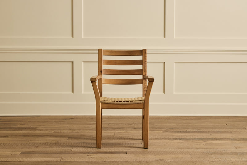 Set of 4 Pine Wood Dining Chairs