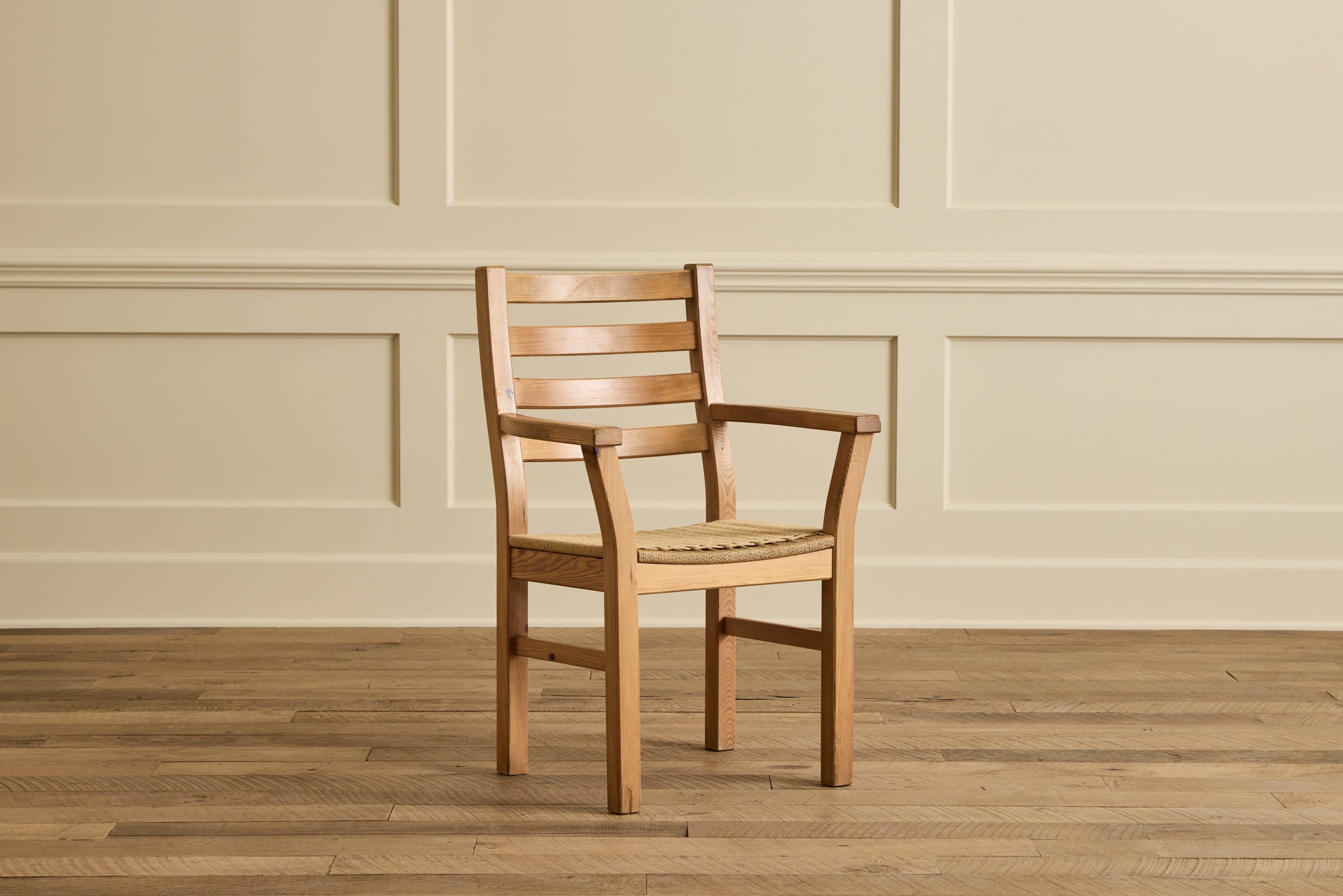 Set of 4 Pine Wood Dining Chairs