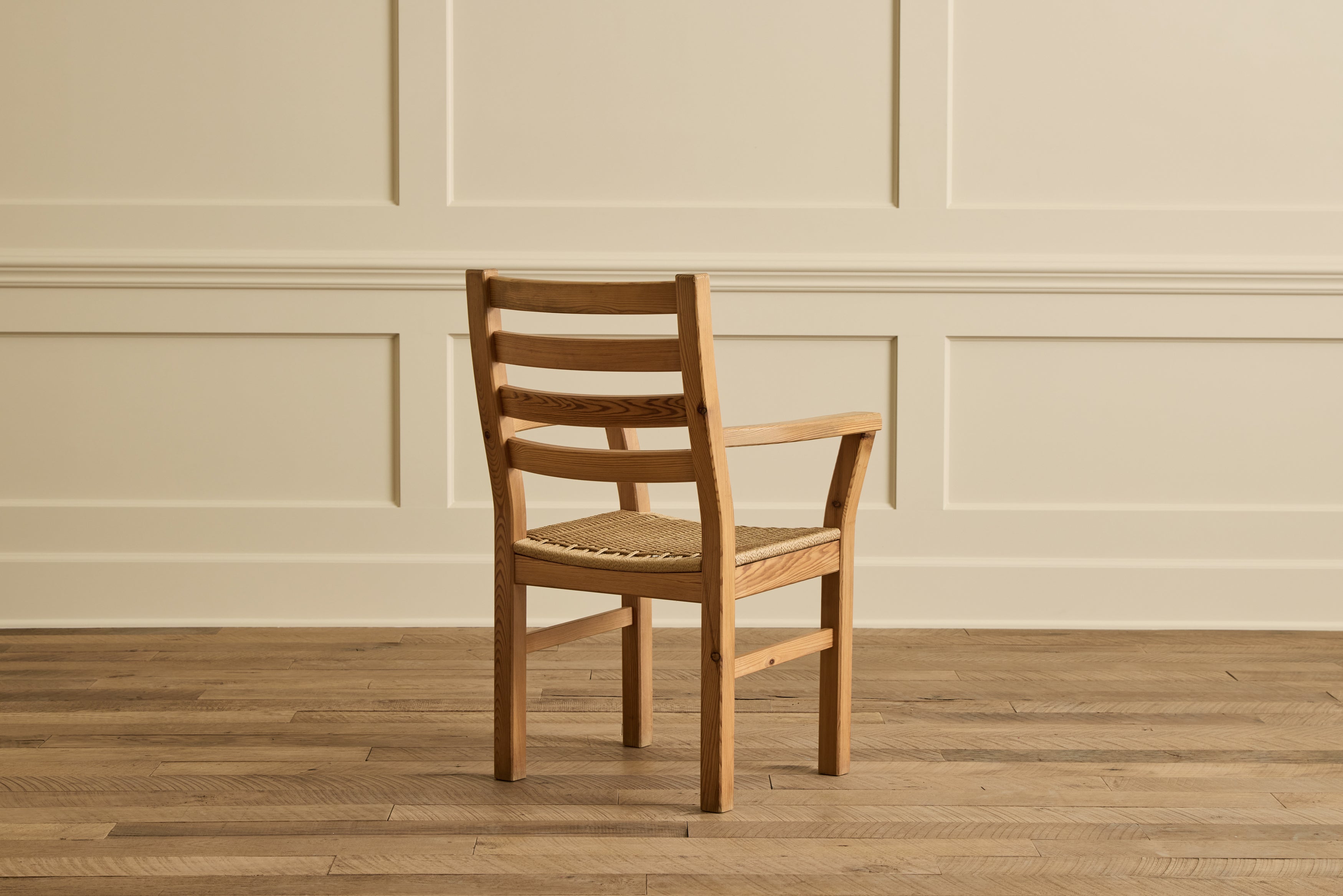 Set of 4 Pine Wood Dining Chairs