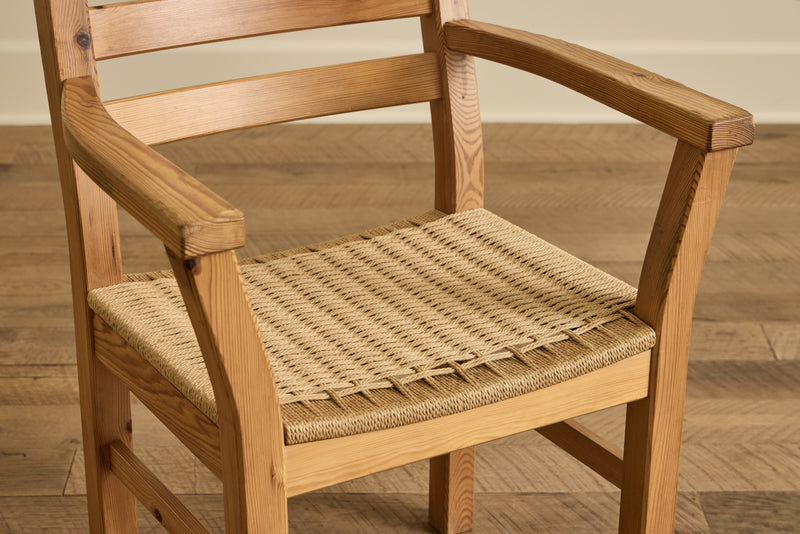 Set of 4 Pine Wood Dining Chairs