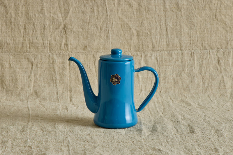 Enamel Slimpot Kettle, Blue