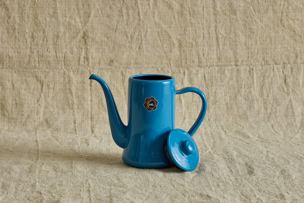 Enamel Slimpot Kettle, Blue