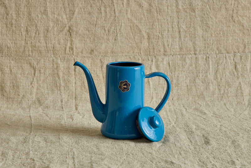 Enamel Slimpot Kettle, Blue