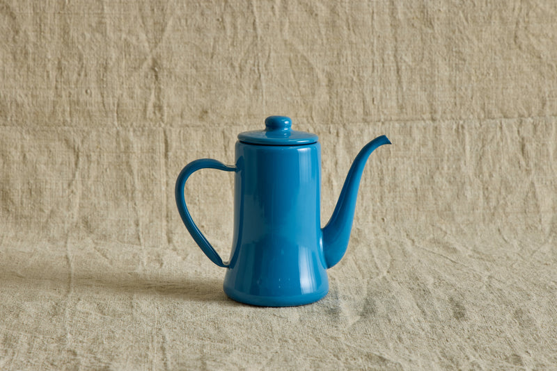 Enamel Slimpot Kettle, Blue