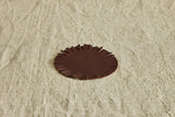 Fringe Leather Coasters in Buffalo Brown, Set of 4