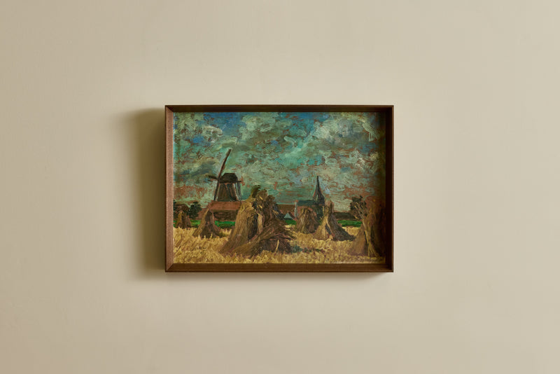 Haystack Oil Painting