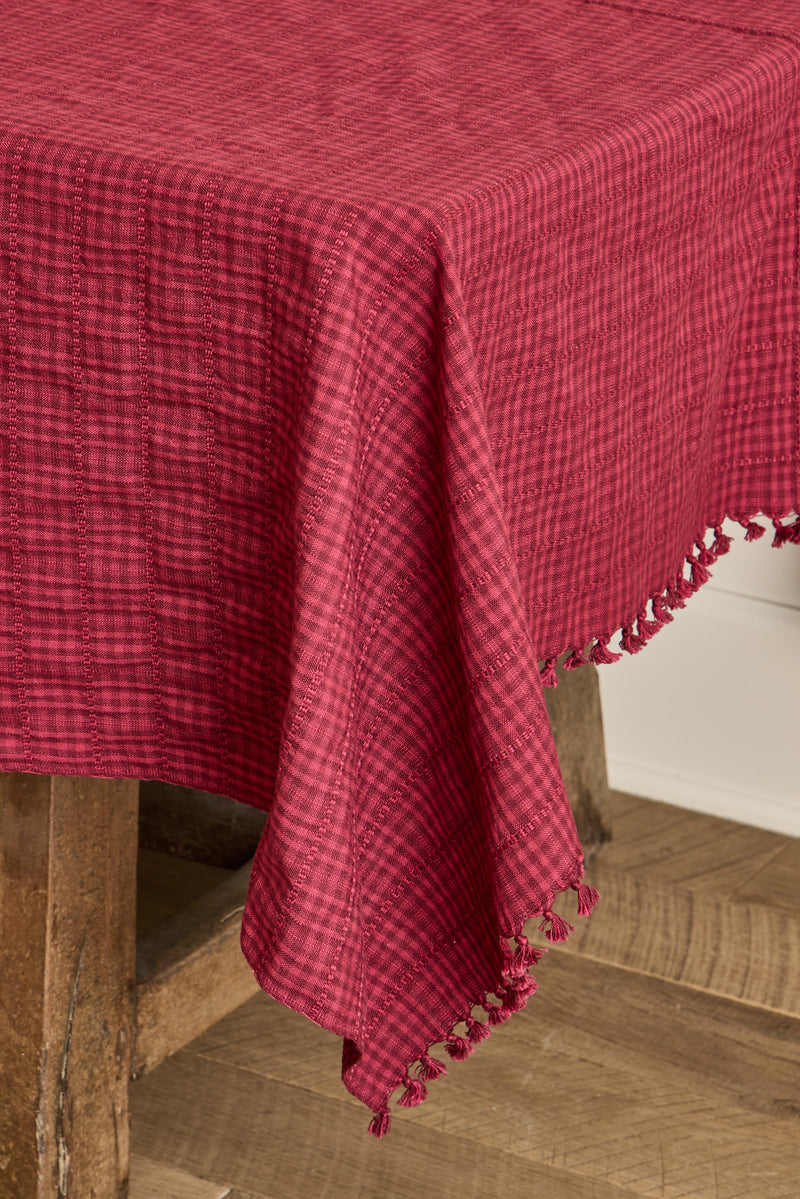 Soho Tablecloth in Bordeaux
