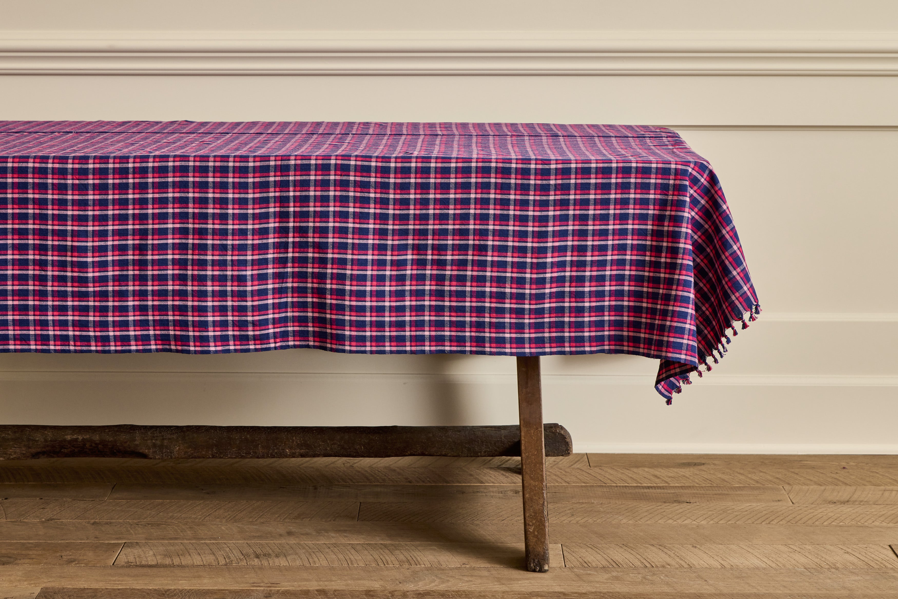 Alexandra Navy Plaid Tablecloth