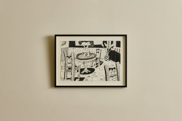 Dining Room Still Life Drawing