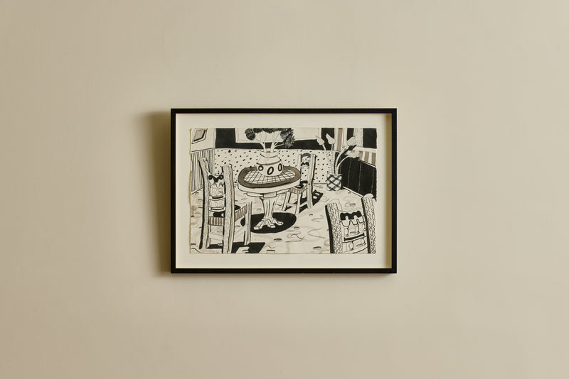 Dining Room Still Life Drawing