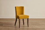 Shown in Customer's Own Material (Barker House, Velvet Ochre and Samuel & Sons, Saisons Cord in Basil) And Saddle