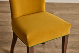 Shown in Customer's Own Material (Barker House, Velvet Ochre and Samuel & Sons, Saisons Cord in Basil) And Saddle