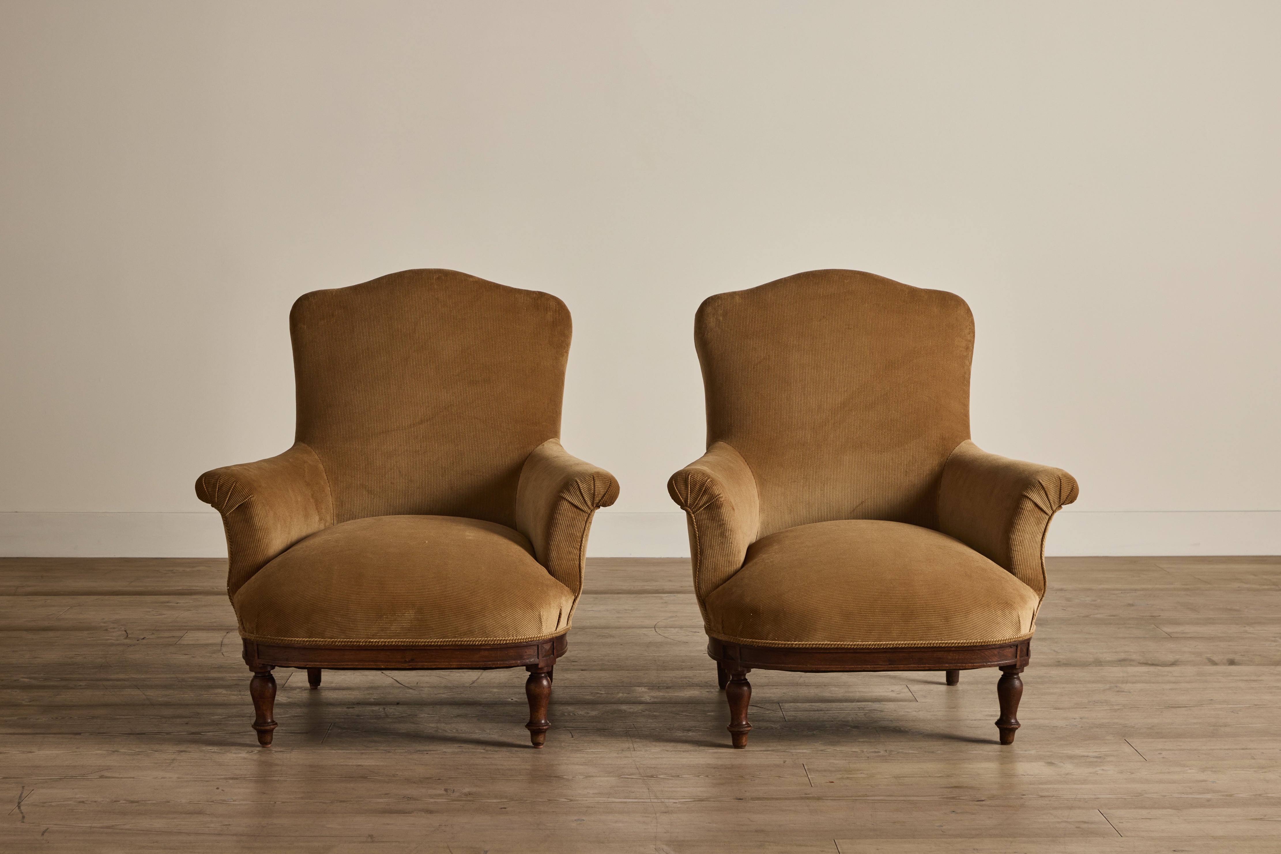 Pair of Crapaud Corduroy Chairs (NYC)