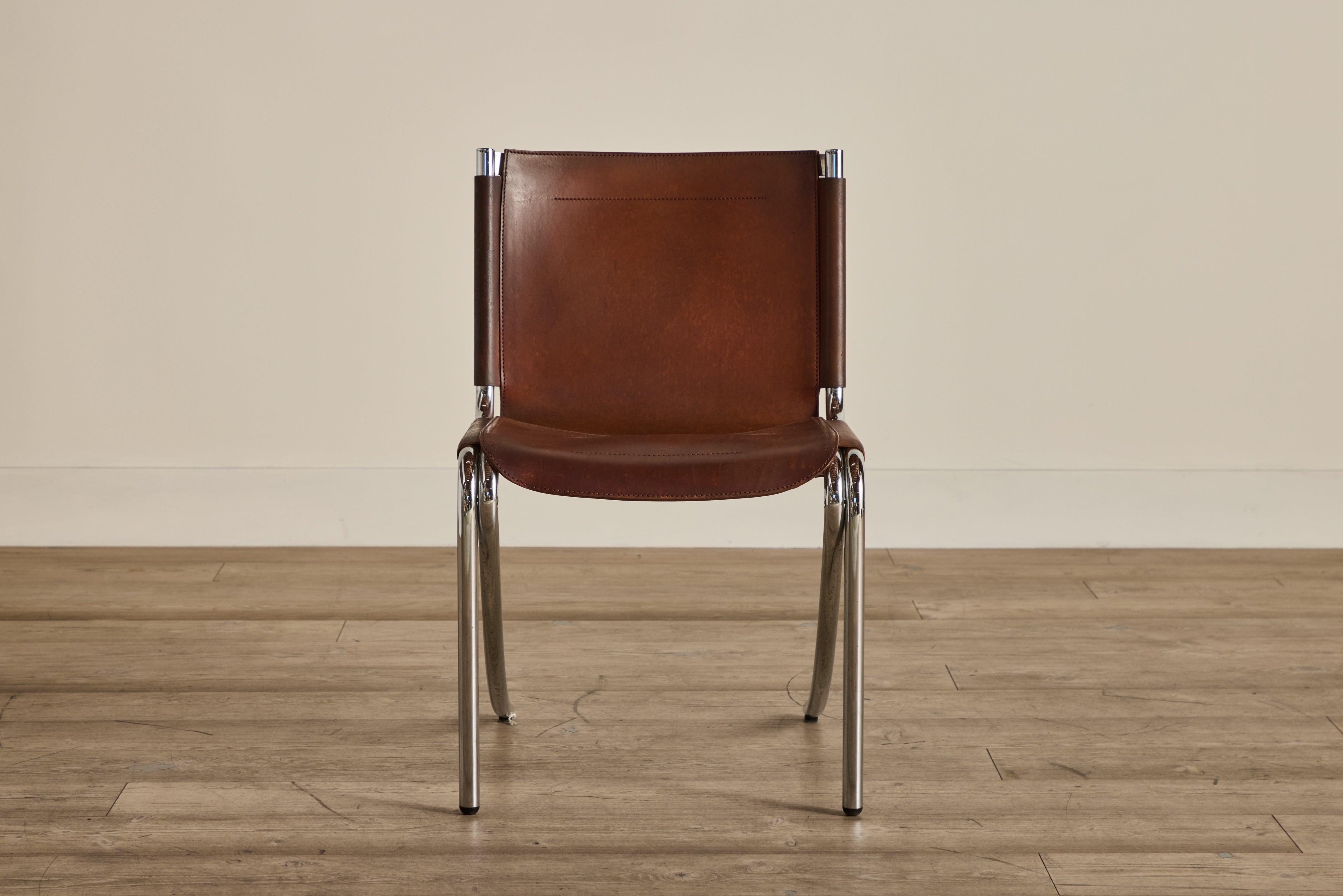 Leather & Chrome Chair (LA)