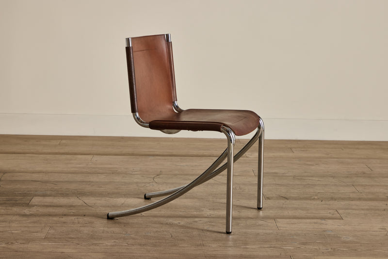 Leather & Chrome Chair (LA)