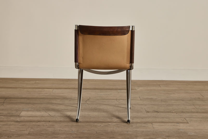 Leather & Chrome Chair (LA)