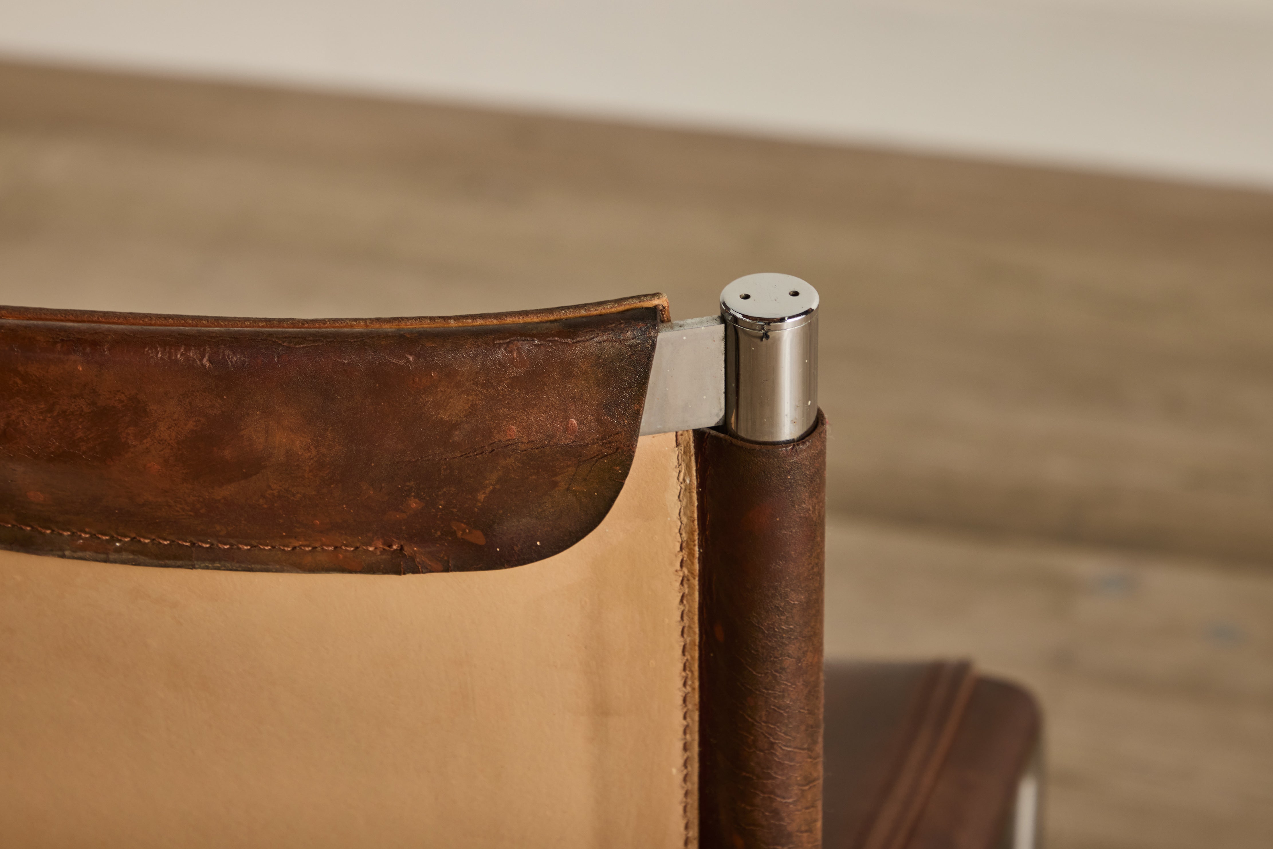 Leather & Chrome Chair