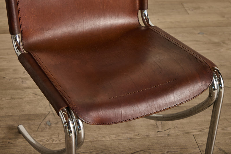 Leather & Chrome Chair (LA)