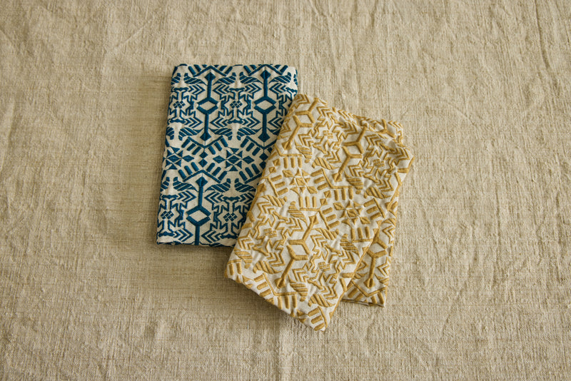 Ochre Embroidered Hand Towel