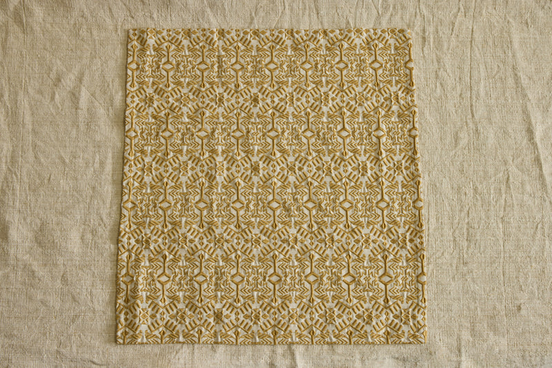 Ochre Embroidered Hand Towel