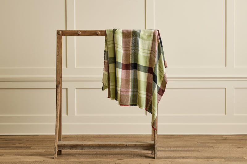 Basil Plaid Throw