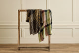 Merino Wool & Cashmere Throw in Basil Plaid