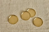 Unlacquered Brass Coasters, Set of 4