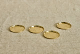 Unlacquered Brass Coasters, Set of 4