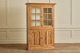 Belgian Pine Glass Door Cabinet