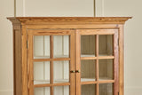 Belgian Pine Glass Door Cabinet