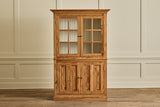 Belgian Pine Glass Door Cabinet