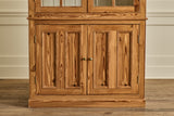 Belgian Pine Glass Door Cabinet