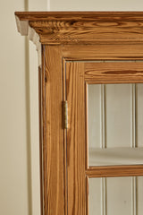 Belgian Pine Glass Door Cabinet