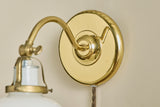 Pair of Ivars Glass & Brass Sconces